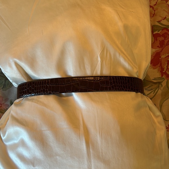 RALPH LAUREN sz Medium Reptile Embossed Leather Belt Width 1.5" Elegant Classic - Picture 4 of 16